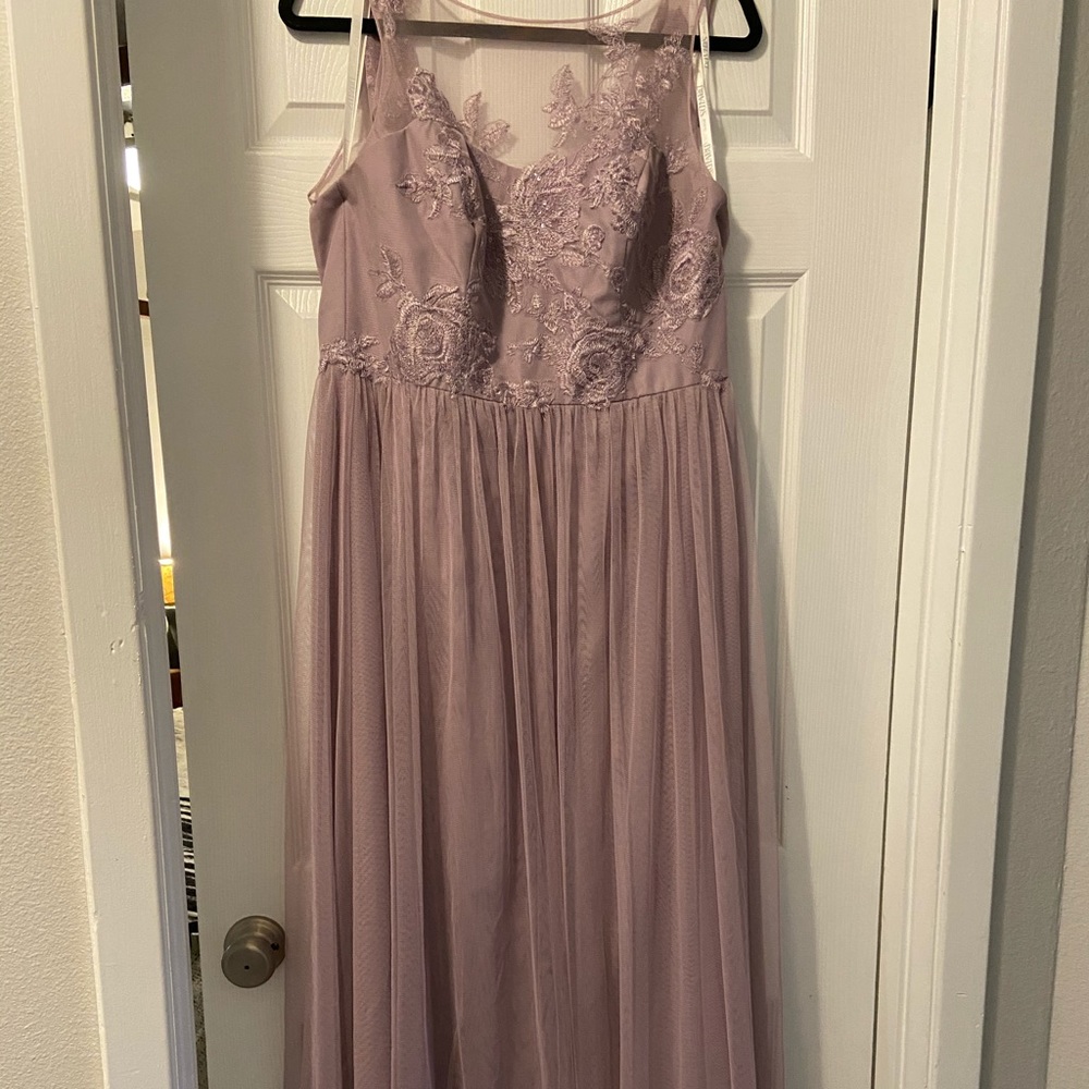 David’s Bridal Lavender Haze Bridesmaid Dress